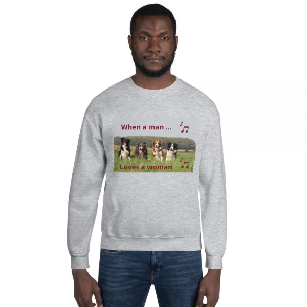 Unisex Sweatshirt Man Loves woman - Image 6