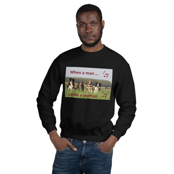 Unisex Sweatshirt Man Loves woman - Image 3