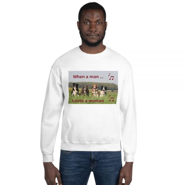 Unisex Sweatshirt Man Loves woman - Image 2