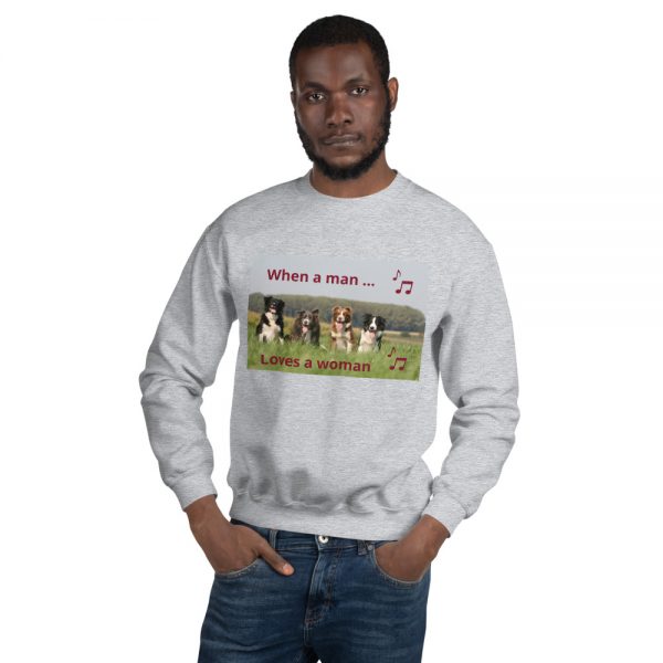 Unisex Sweatshirt Man Loves woman - Image 5